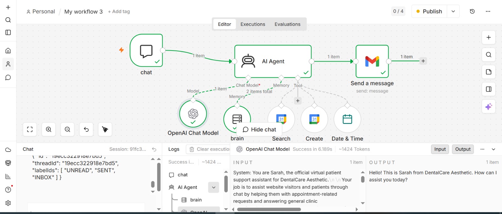Receptionist Workflow